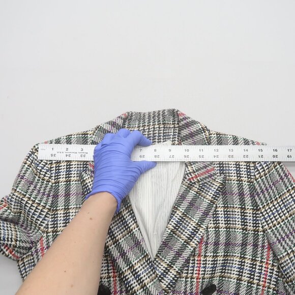 Veronica Beard Double Breasted Plaid Empire Dickey Blazer Jacket 2 - Picture 14 of 16